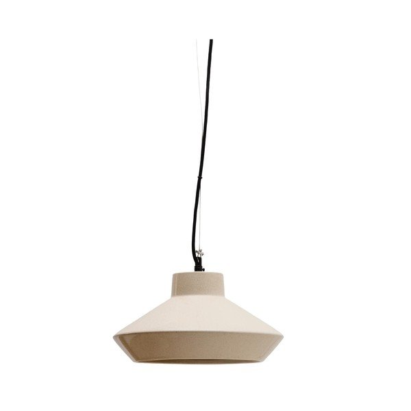 Beżowa lampa wisząca z ceramicznym kloszem ø 31 cm Portol – Kave Home
