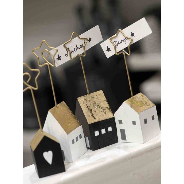 Zestaw 4 stojaków na karteczki imienne House-image-1