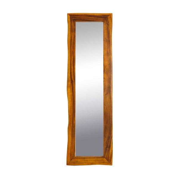Ciemnobrązowe drewniane lustro Tropicho, 60x200 cm