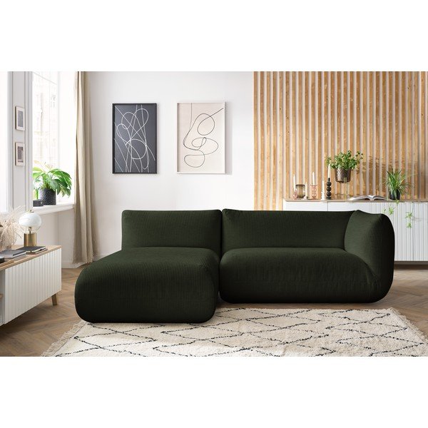 Zielony sztruksowy narożnik (lewostronny) Lecomte – Bobochic Paris-image-1