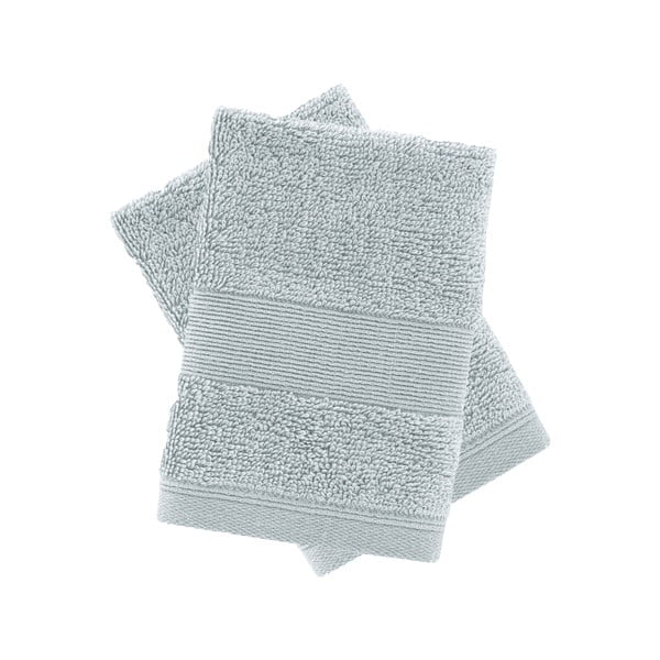 Jasnoszare bawełniane ręczniki frotte zestaw 2 szt. 30x30 cm Anti-Bacterial – Catherine Lansfield