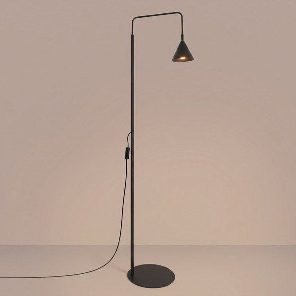 Czarna stalowa lampa stojąca z elastyczną konstrukcją (wysokość 165 cm) Zylo – Sollux-image-3