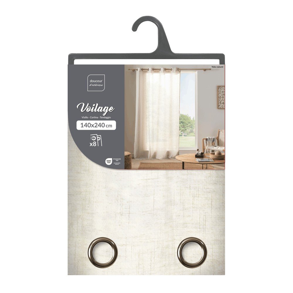 Kremowa zasłona 140x240 cm Yoko – douceur d'intérieur (zdjęcie 3)