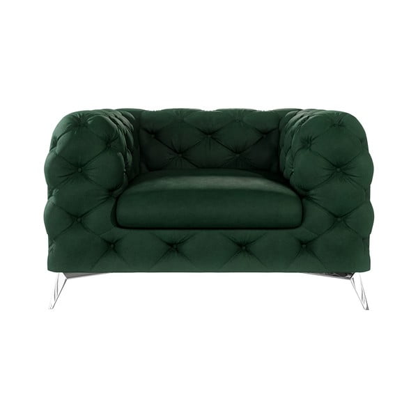 Ciemnozielony aksamitny fotel Chelsea – Ropez-image-1