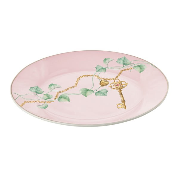 Różowy talerz porcelanowy Vassoio, Ø 30 cm