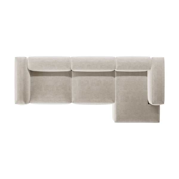 Beżowy narożnik (prawostronny/z szezlongiem) Bergamo – Cosmopolitan Design-image-3