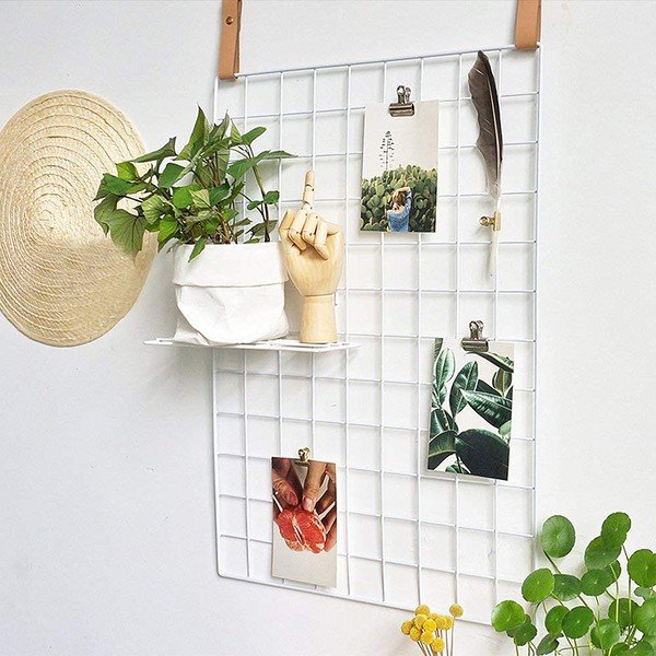 Biała dodatkowa półka do przymocowania na kratce Reminder, dł. 24 cm-image-1