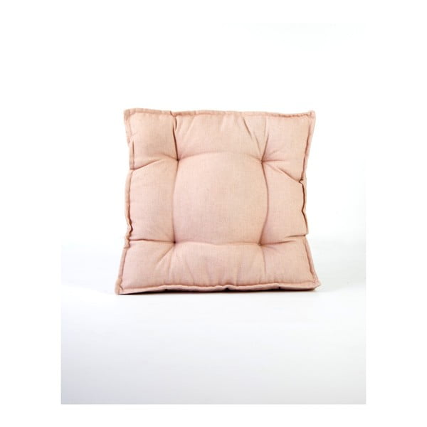 Jasnoróżowa poduszka z domieszką lnu Surdic Square, 37x37 cm