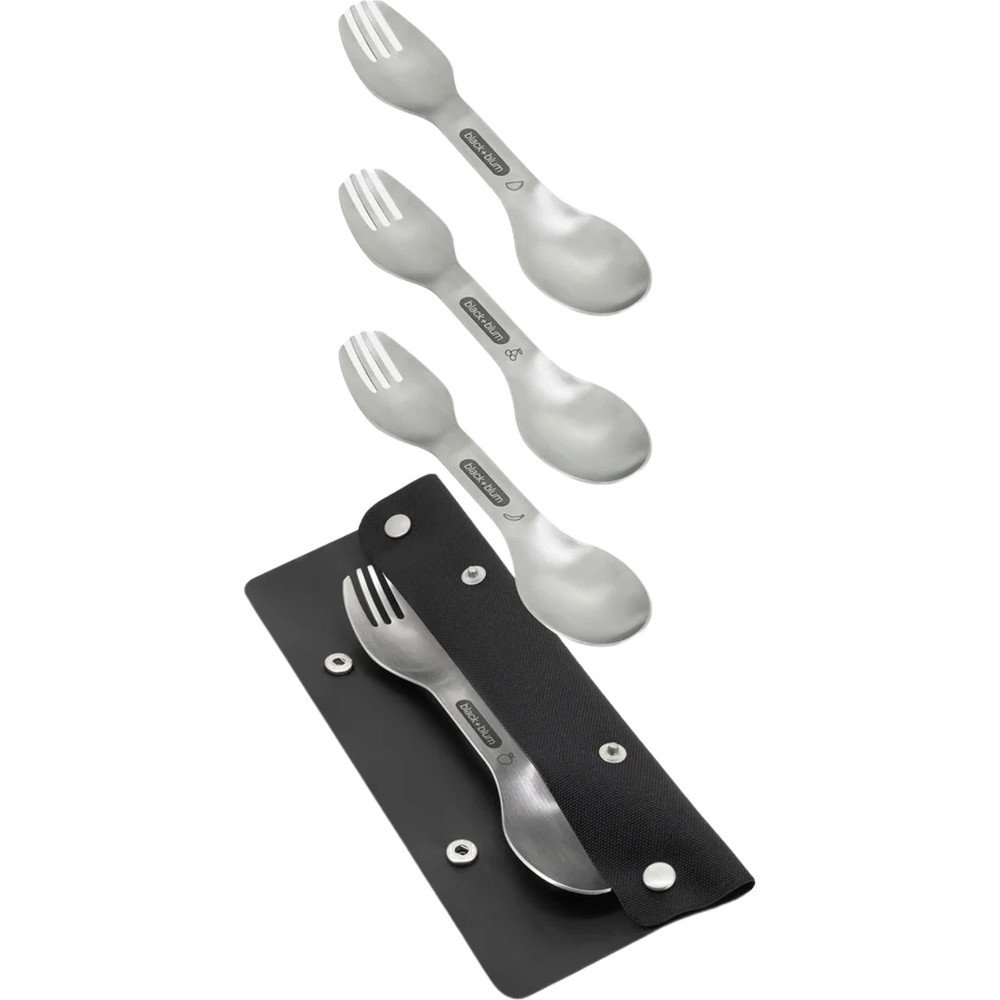 Widelce ze stali nierdzewnej w kolorze srebra zestaw 4 szt. Spork – Black + Blum (zdjęcie 4)