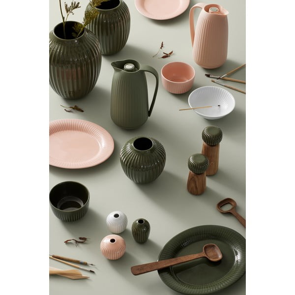 Ciemnozielony kamionkowy wazon Kähler Design, wys. 25,5 cm-image-4