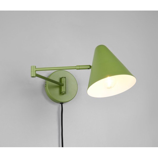 Zielony kinkiet z elastyczną konstrukcją do kontaktu ø 15 cm Cosima – Trio-image-1