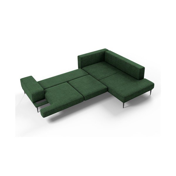 Zielony narożnik rozkładany Interieurs 86 Liege, prawostronny-image-4