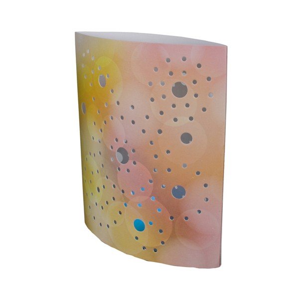 Pomarańczowa lampa stołowa (wysokość 17 cm) Floral – Hilight