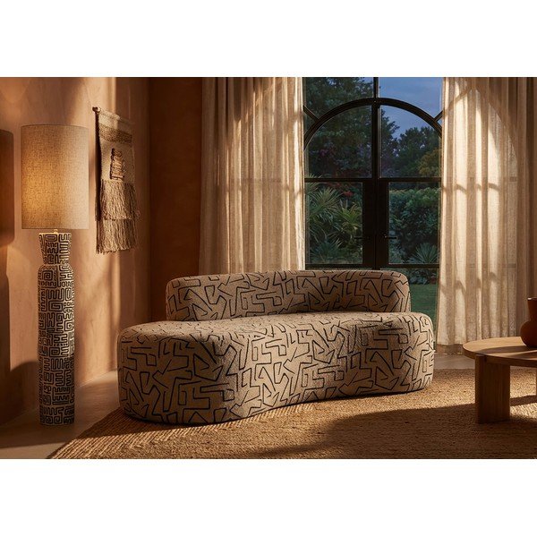 Beżowa sofa z materiału bouclé 176 cm Nairobi – Mauro Ferretti-image-1