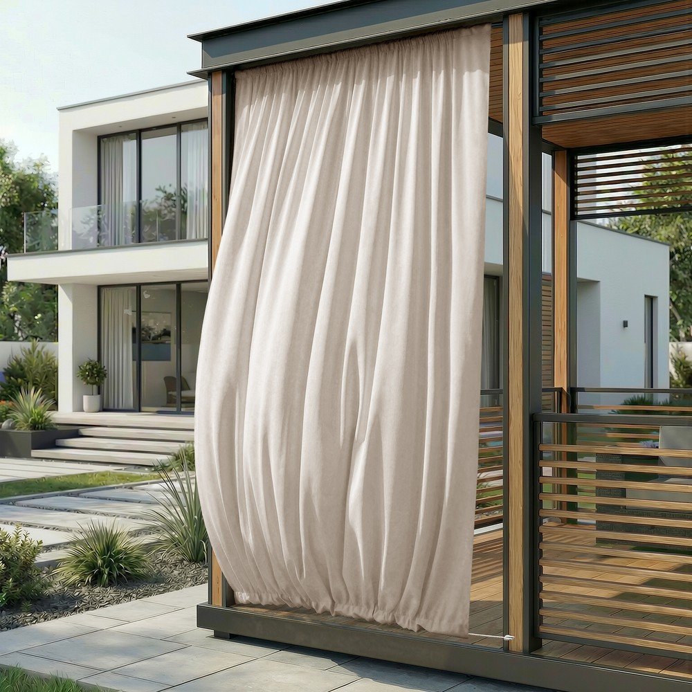 Kremowa zasłona częściowo zaciemniająca (dimout)/zewnętrzna 200x200 cm Calisto – Filumi (zdjęcie 7)