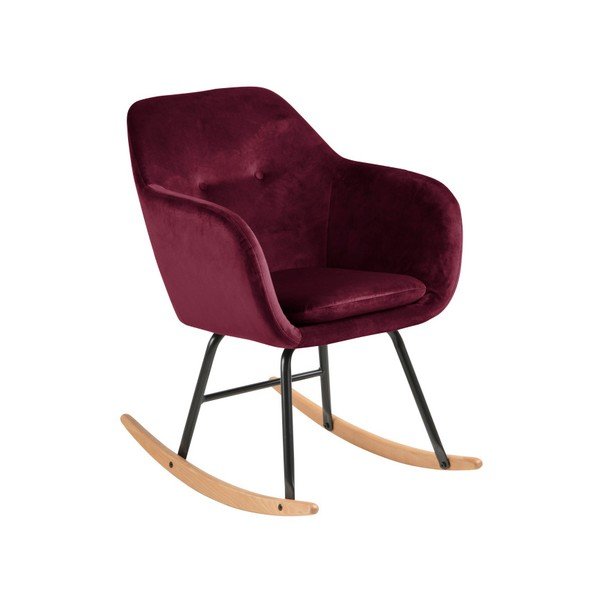 Czerwony fotel bujany Actona Emilia-image-2