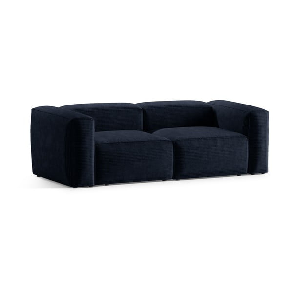 Ciemnoniebieska sztruksowa sofa 224 cm Bergamo – Cosmopolitan Design-image-2