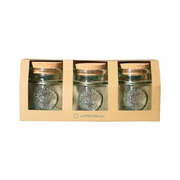 Zestaw 3 słoiczków ze szkła z recyklingu Ego Dekor Authentic, 250 ml-image-1