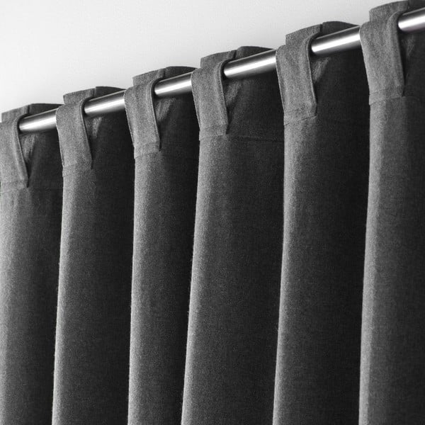 Antracytowa zasłona 140x240 cm Mistraline – douceur d'intérieur-image-2