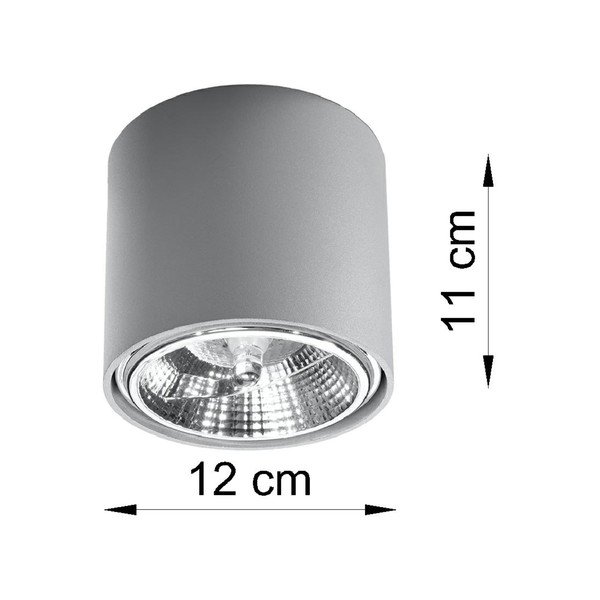 Szara lampa sufitowa Sollux Luigi-image-2