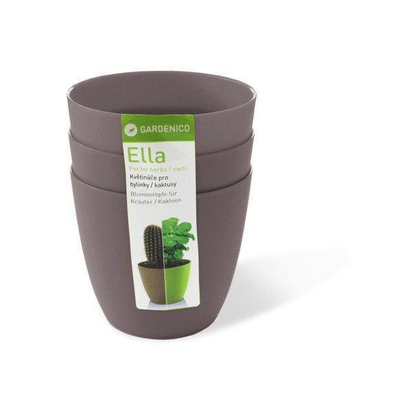 Szarobrązowa doniczka na kółkach Gardenico Ella Twist'n'Roll Smart System, ø 40 cm-image-2