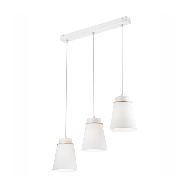 Biała lampa wisząca − LAMKUR