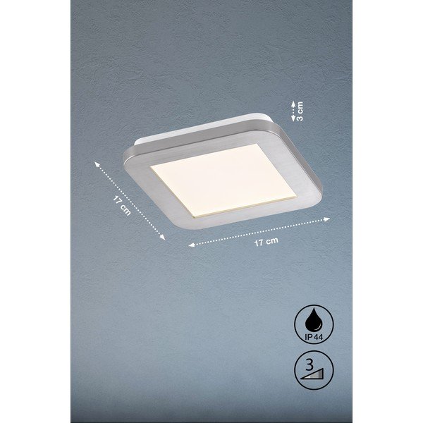 Lampa sufitowa LED w kolorze srebra 17x17 cm Gotland – Fischer & Honsel-image-3