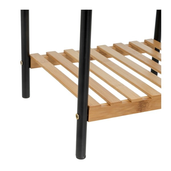Czarno-naturalny bambusowy regał 30x75 cm – Casa Selección-image-3
