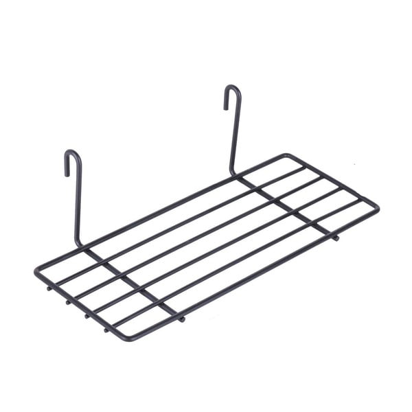 Czarna dodatkowa półka do przymocowania na kratce Reminder, dł. 24 cm-image-2