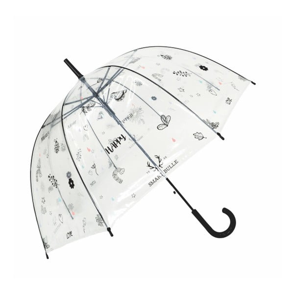 Przezroczysty parasol Ambiance Birdcage Happy, ⌀ 85 cm