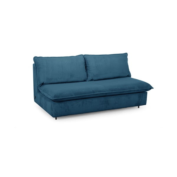 Niebieska sztruksowa rozkładana sofa 184 cm Isadora – Bobochic Paris-image-2