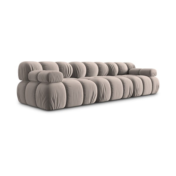 Jasnobrązowa aksamitna sofa modułowa 282 cm Bellis – Micadoni -image-3