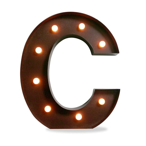 Świecąca dekoracja LED Letter C