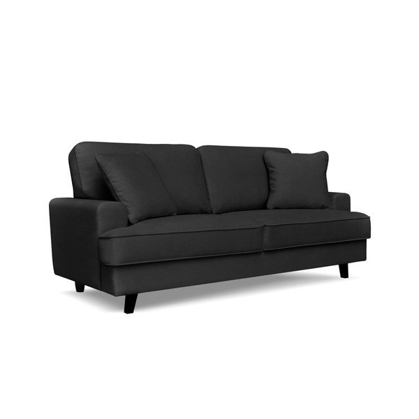 Czarna sofa trzyosobowa Cosmopolitan design Berlin-image-1