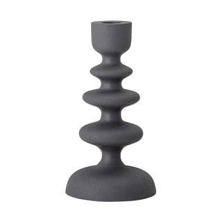Szary metalowy świecznik Bloomingville Indiya, wys. 19,5 cm
