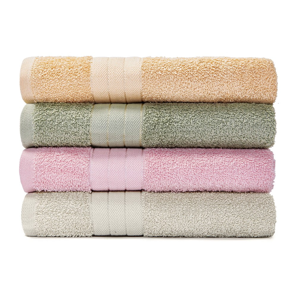 Zestaw 4 bawełnianych ręczników Bonami Selection Portofino, 50x100 cm