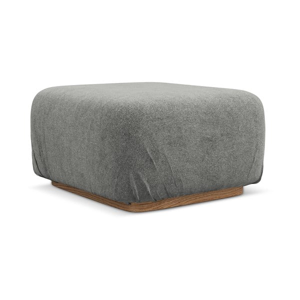 Szary podnóżek modułowy z materiału bouclé Ailani – Makamii-image-1