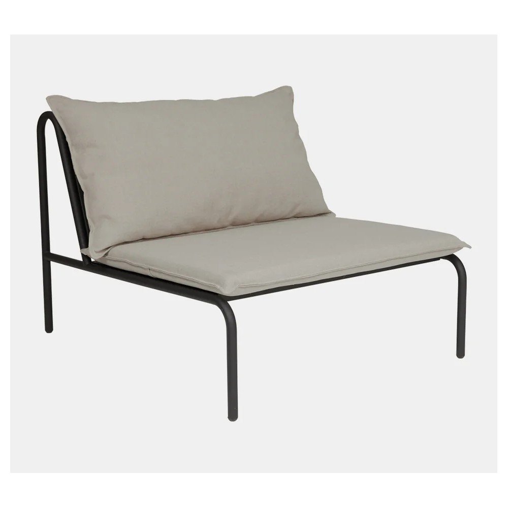 Czarne/beżowe tapicerowane krzesło ogrodowe Furi – OYOY Living Design