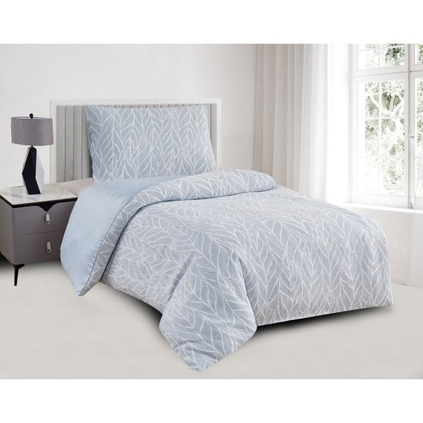 Niebieska żakardowa pościel jednoosobowa 140x200 cm Florida – My House-image-1