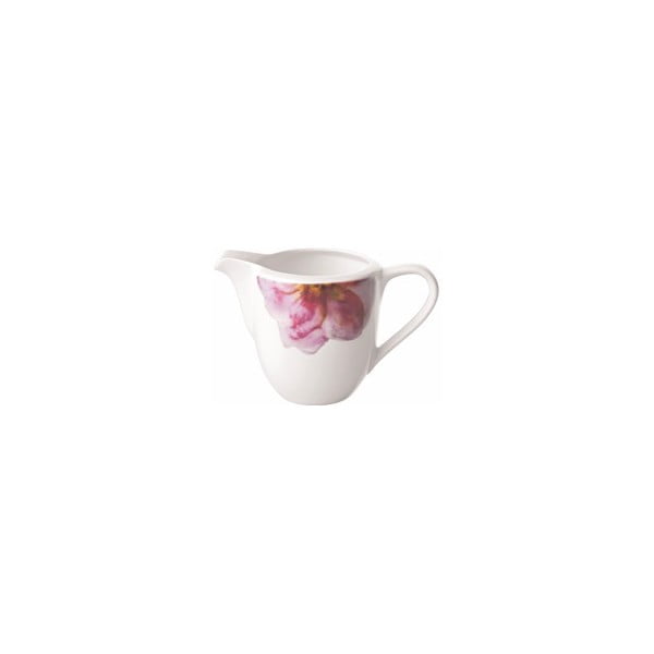 Biało-różowy porcelanowy mlecznik 210 ml Rose Garden − Villeroy&Boch