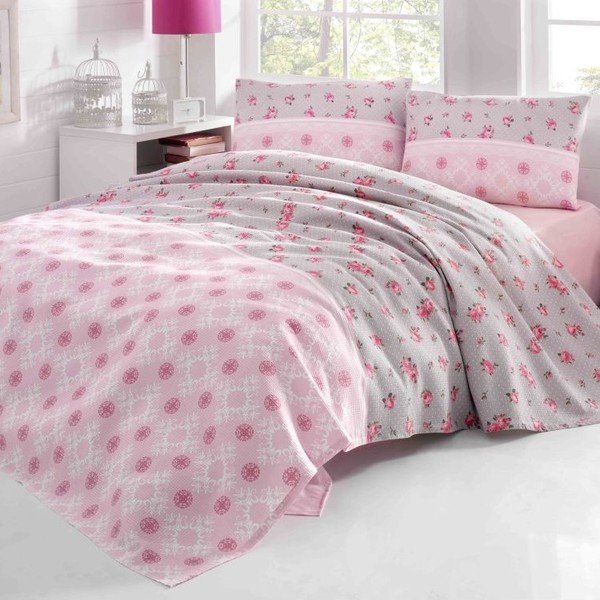 Pościel Aran Clasy rita Pink, 200x230 cm-image-1