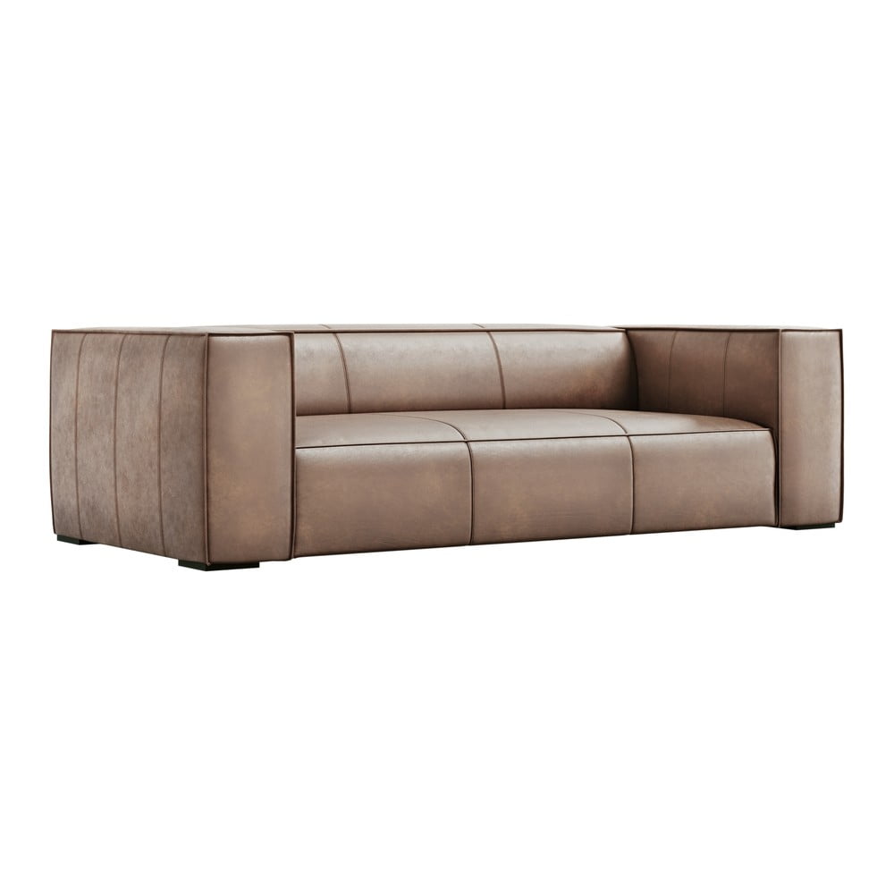 Jasnobrązowa skórzana sofa 227 cm Madame – Windsor & Co Sofas (zdjęcie 2)