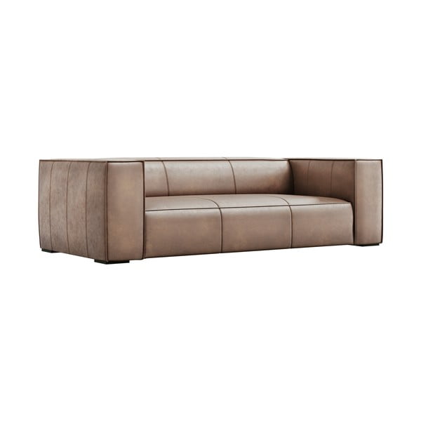 Jasnobrązowa skórzana sofa 227 cm Madame – Windsor & Co Sofas-image-2