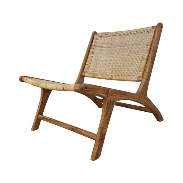Fotel z drewna tekowego z plecionką – HSM collection