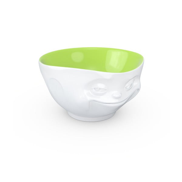 Biało-pistacjowa porcelanowa uśmiechnięta miska 58products-image-2