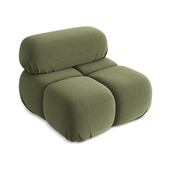 Jasnozielony aksamitny moduł sofy Lokua – Makamii-image-2