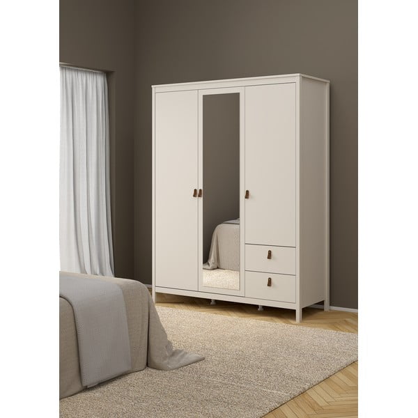 Szarobeżowa szafa z lustrem 150x199x58 cm Madrid – Tvilum-image-3