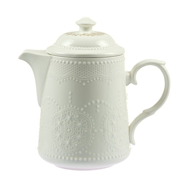 Biały dzbanek porcelanowy do herbaty Santiago Pons Lace