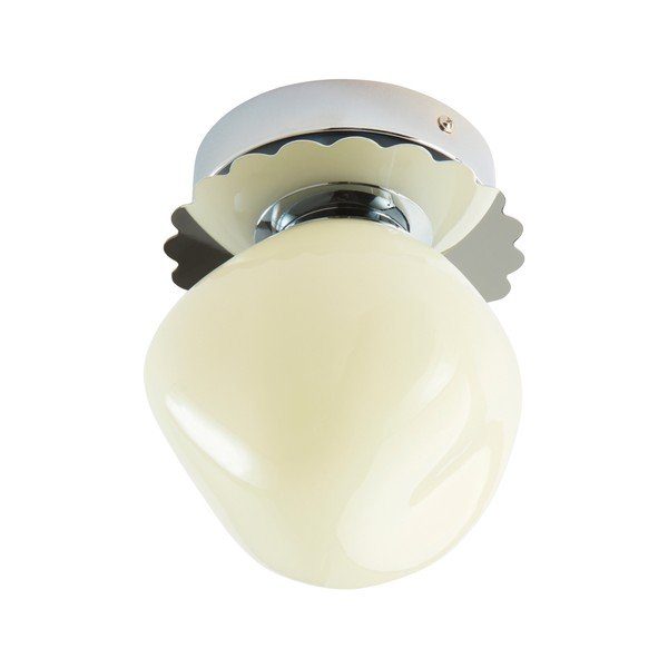 Kremowa/w kolorze srebra z połyskiem lampa sufitowa z opalowego szkła ø 12 cm Bon – Jotex-image-4