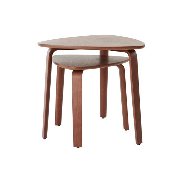 Stoliki zestaw 2 szt. w dekorze orzecha 55x56 cm Tulua – Jotex-image-3